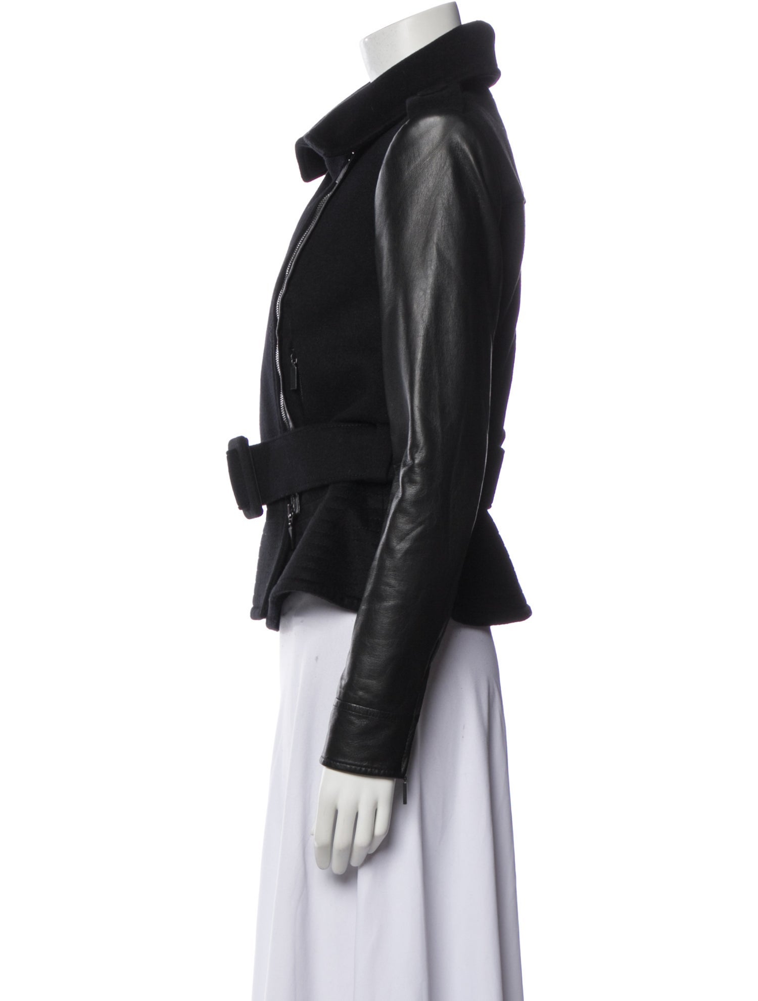 Oscar de la Renta Wool Biker Jacket