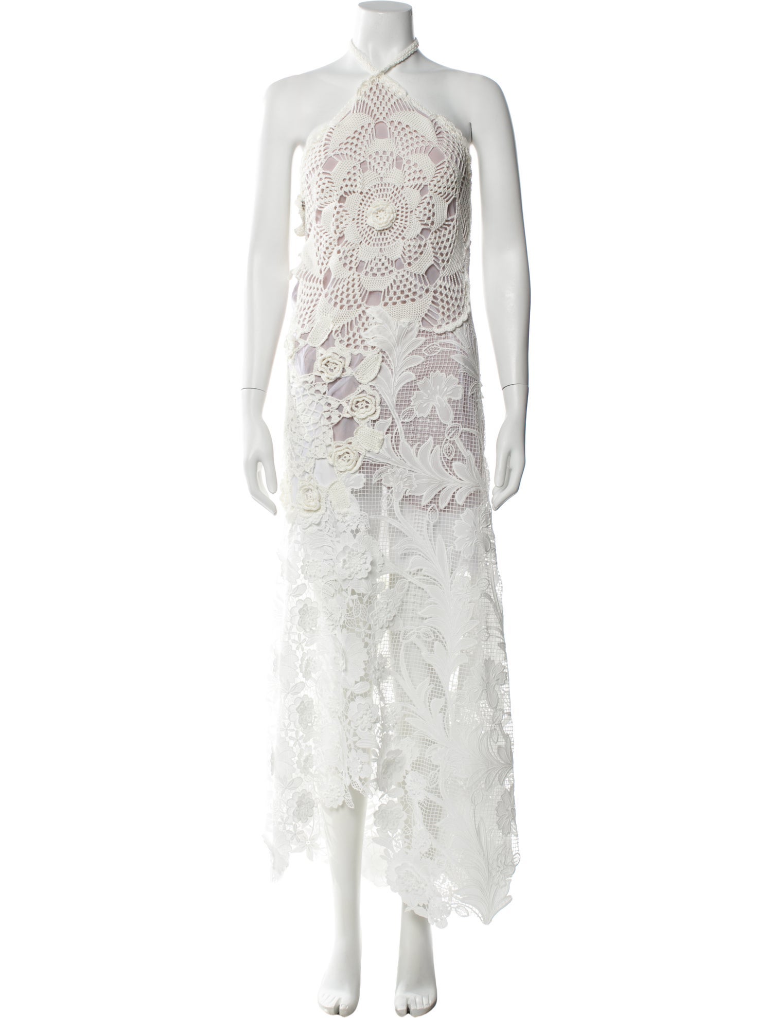 Oscar de la Renta Lace Pattern Long Dress w/ Tags