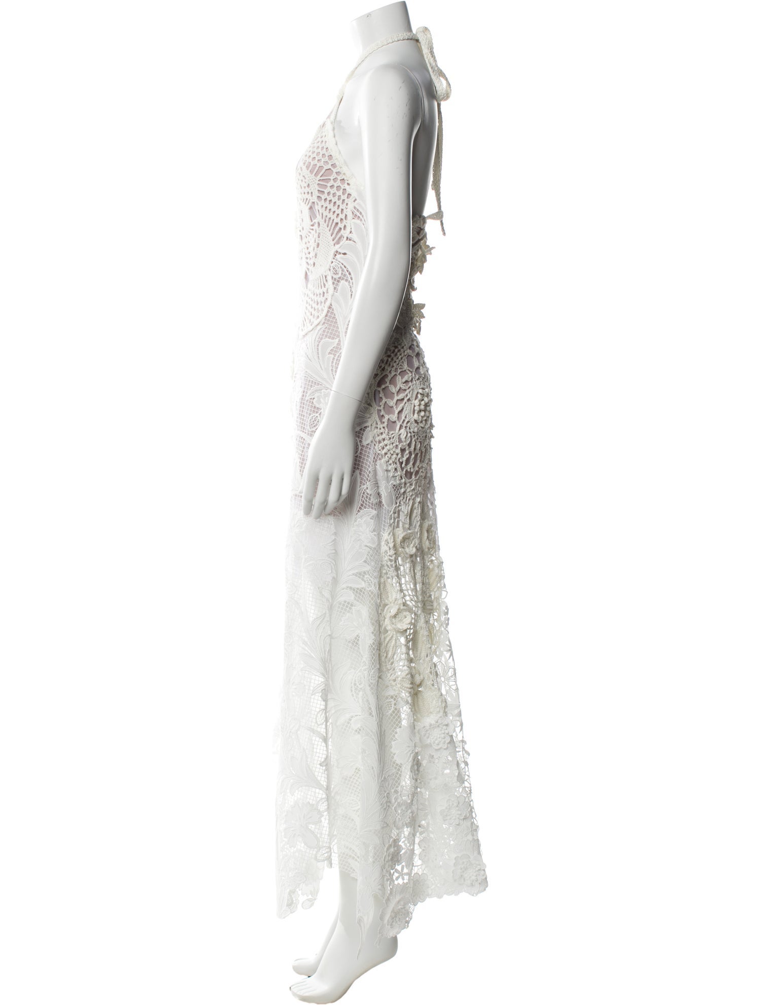 Oscar de la Renta Lace Pattern Long Dress w/ Tags