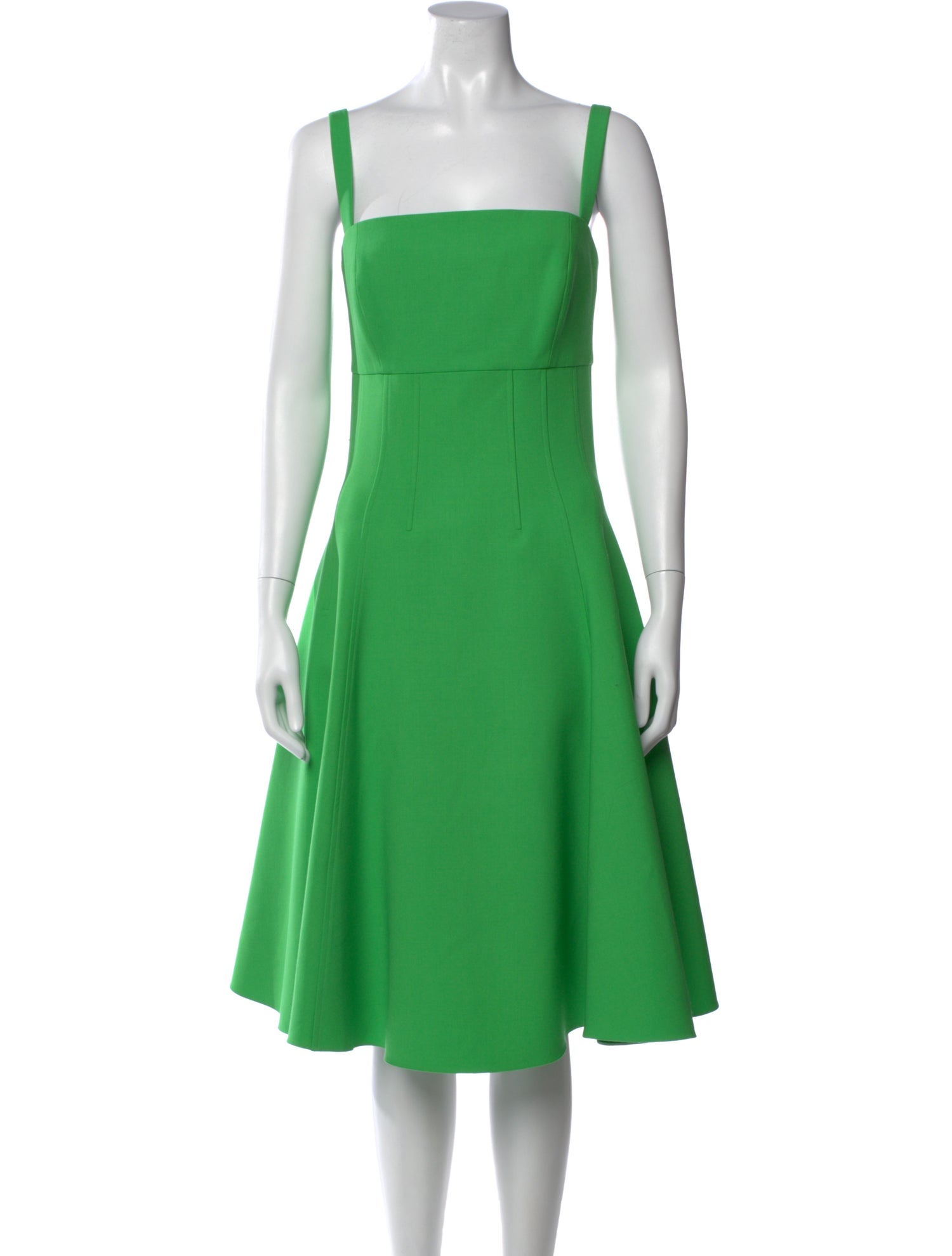 Oscar de la Renta Virgin Wool Midi Length Dress