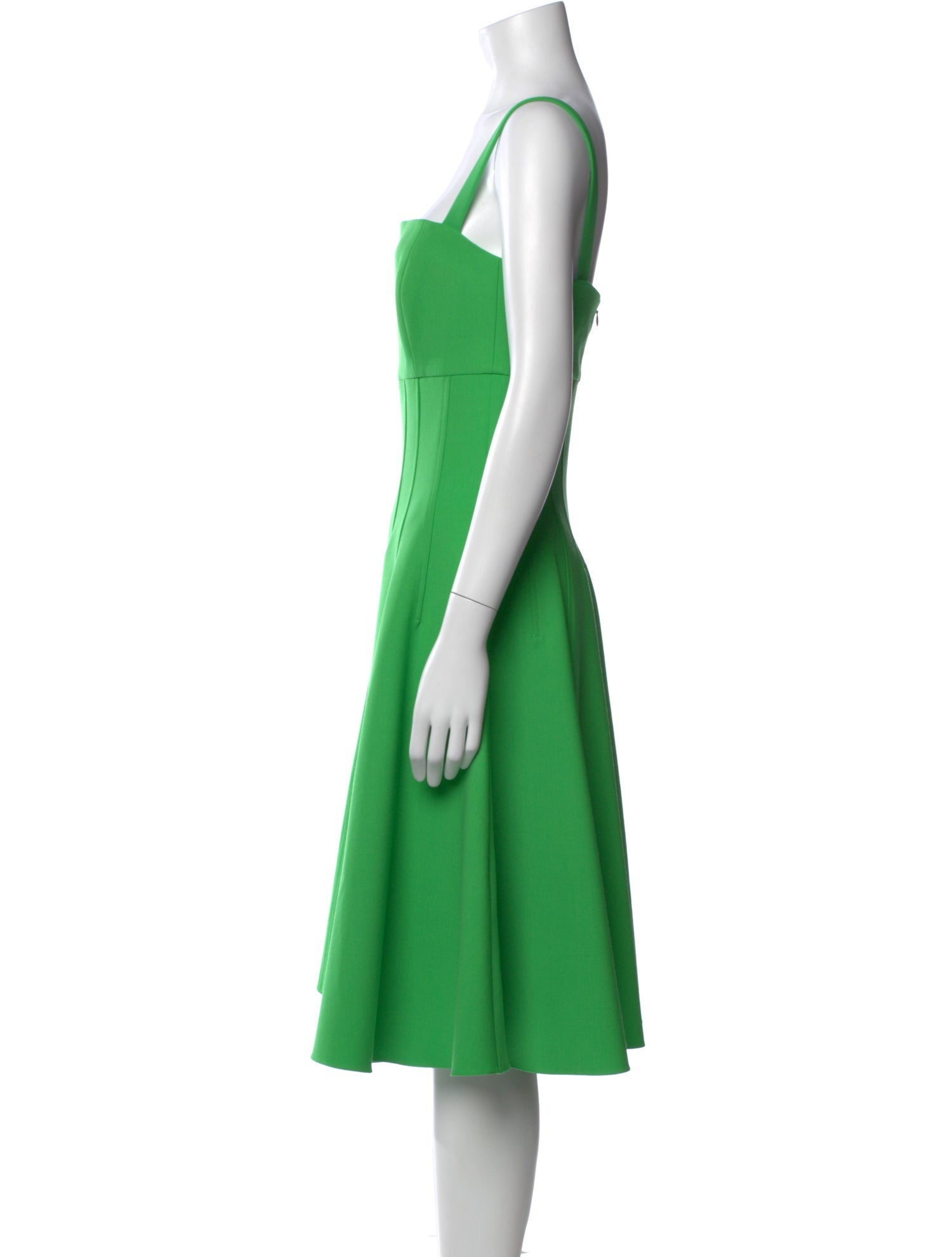 Oscar de la Renta Virgin Wool Midi Length Dress