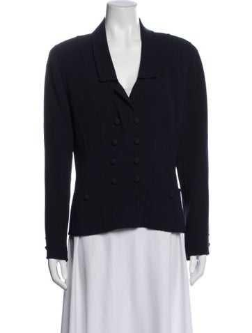Pre-owned Oscar De La Renta Wool Blazer In Blue