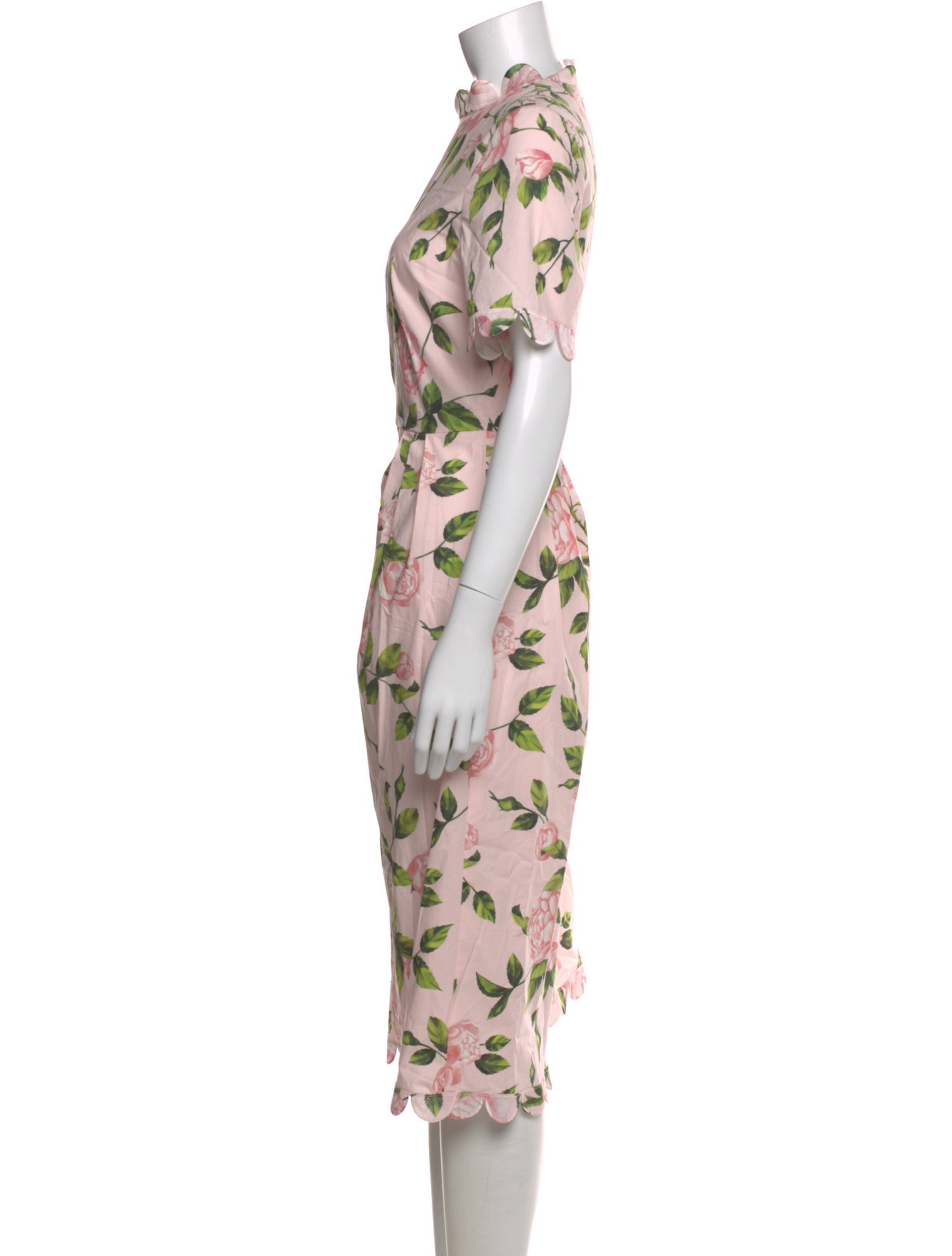 oscar de la renta pink floral dress Spring 2025