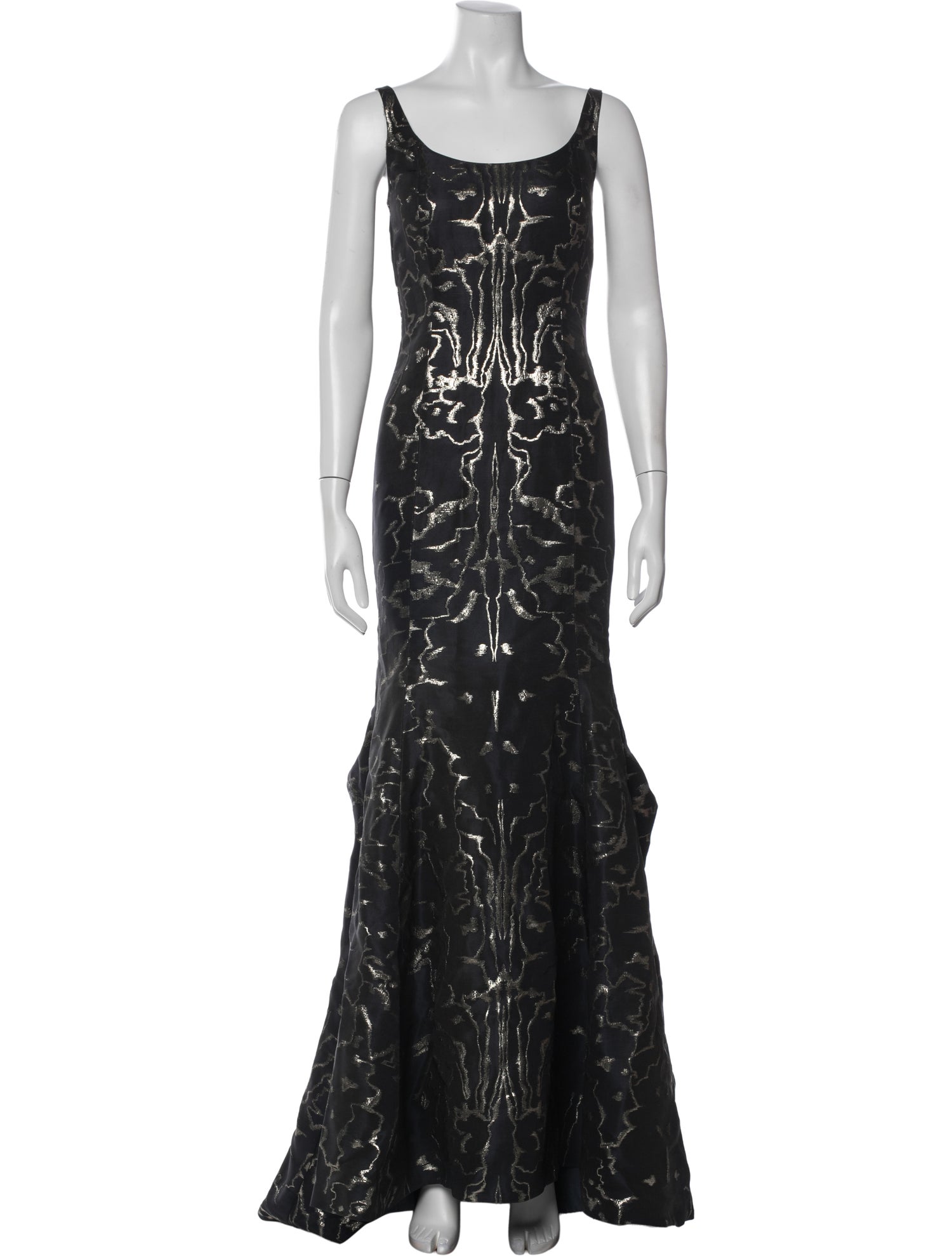 Oscar de la Renta Patterned Long Dress
