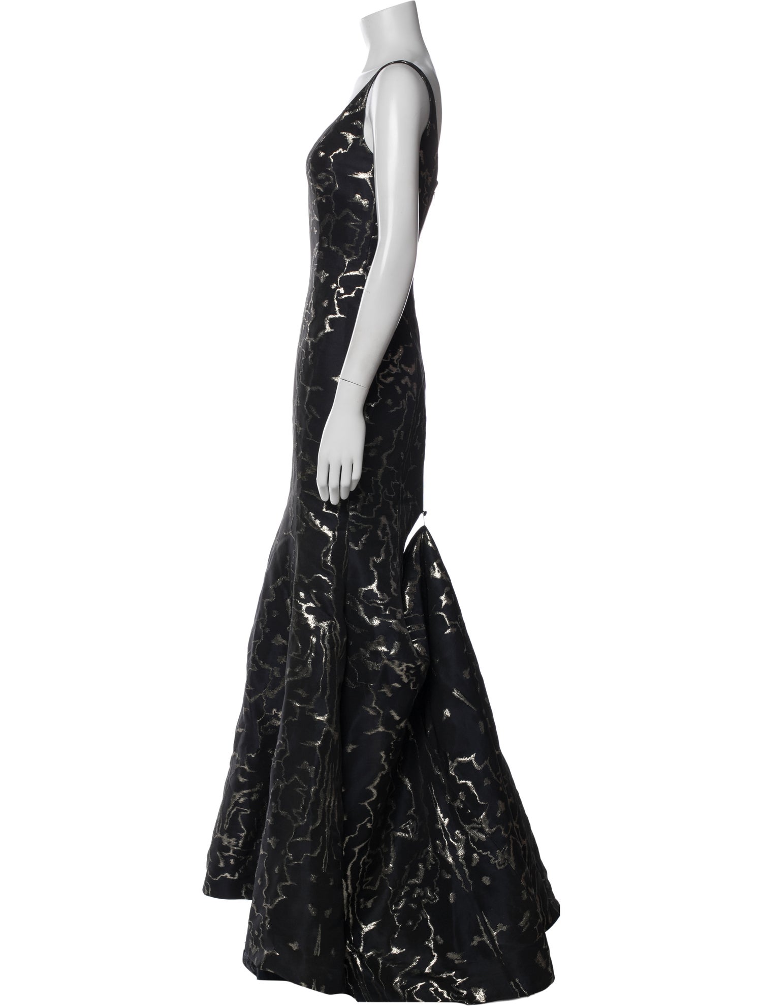 Oscar de la Renta Patterned Long Dress