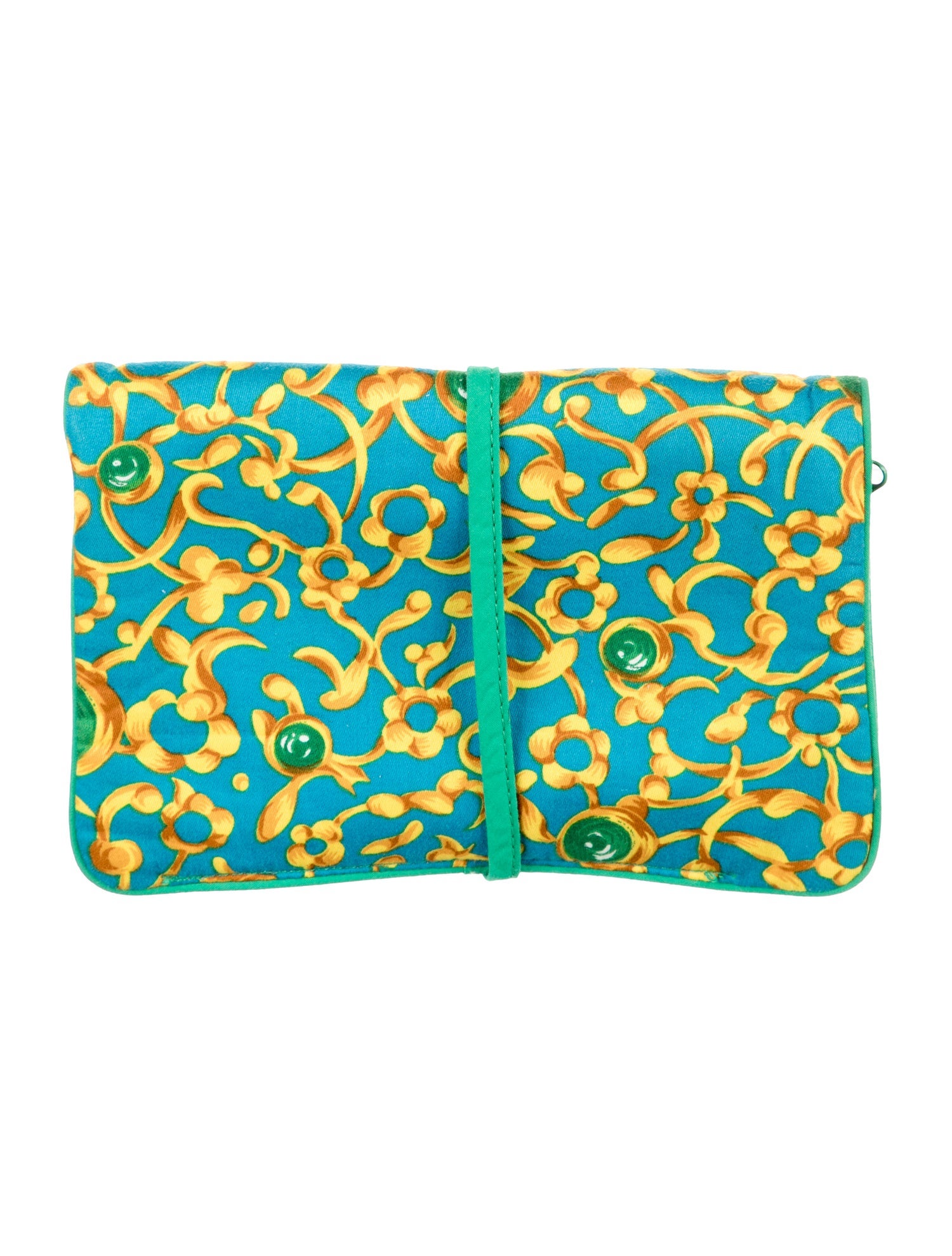 Oscar de la Renta green, multicolored cotton oscar de la renta travel bag
