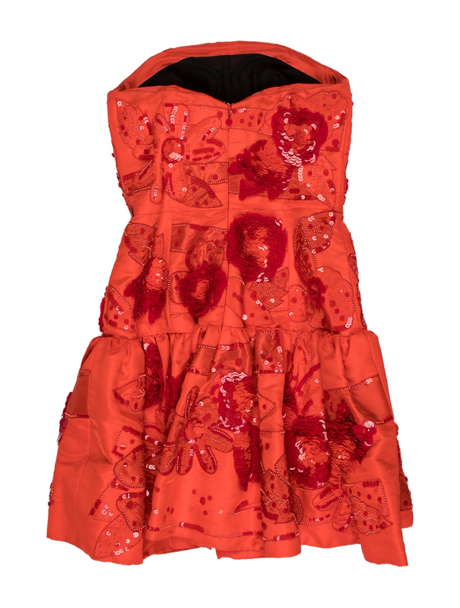 oscar de la renta orange dress Oscar De La Renta Brushstroke-Print Fringed Maxi Dress In Orange - 45% Off