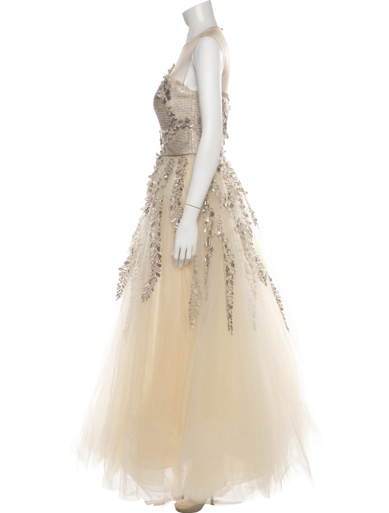Oscar de la Renta Patterned Long Dress