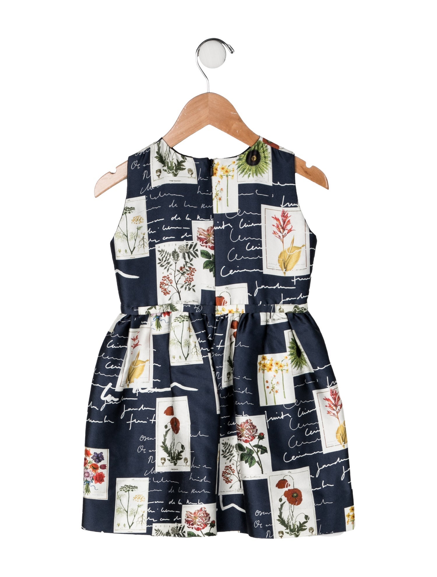 Oscar de la Renta Silk-Cotton Blend Sleeveless Dress