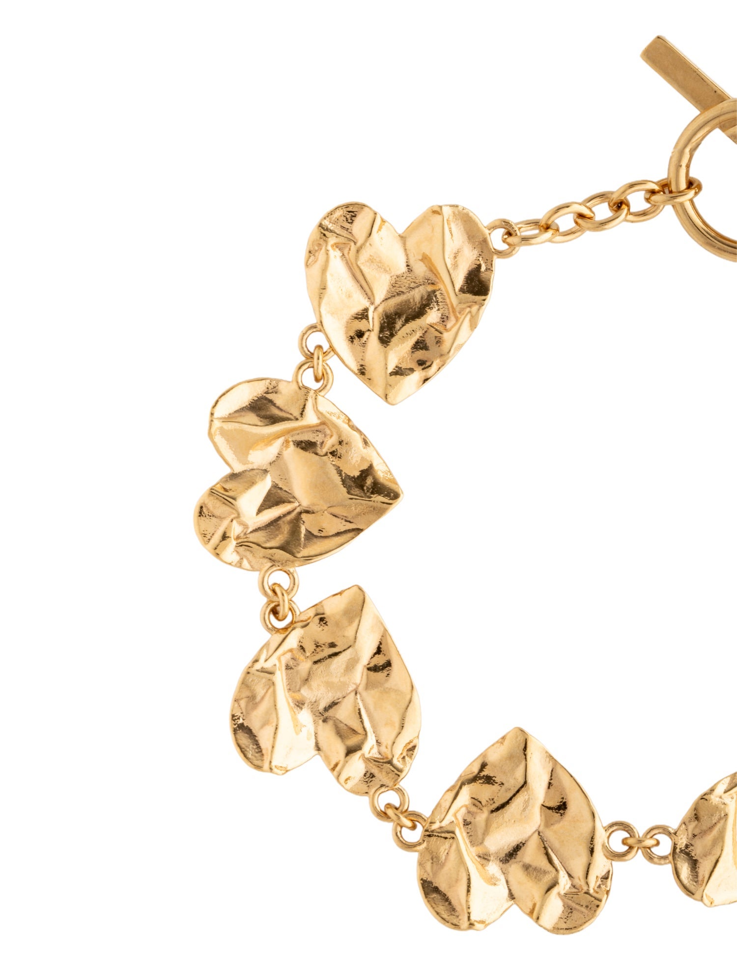 Oscar de la Renta Crushed Heart Link Bracelet