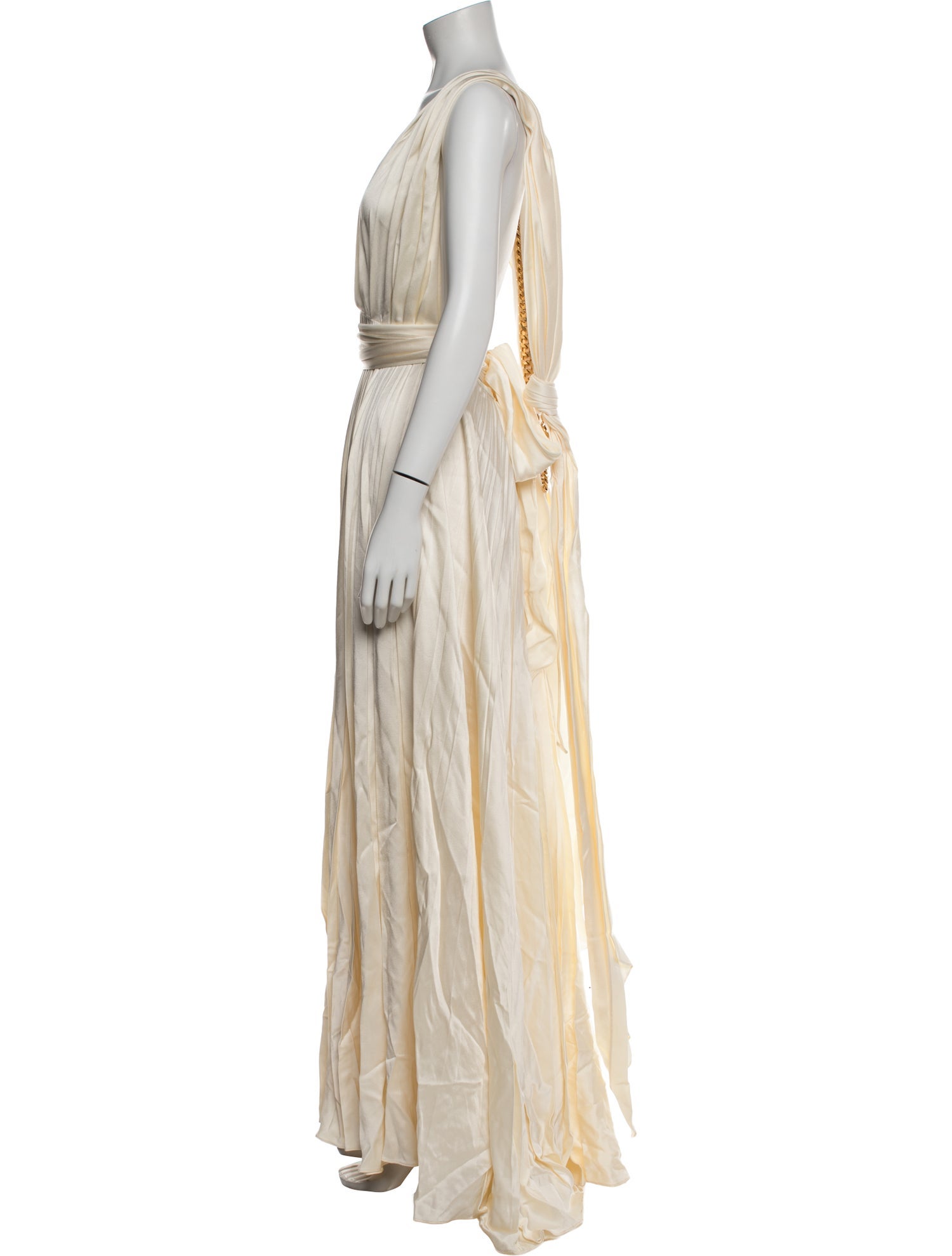 Oscar de la Renta Plunge Neckline Long Dress w/ Tags