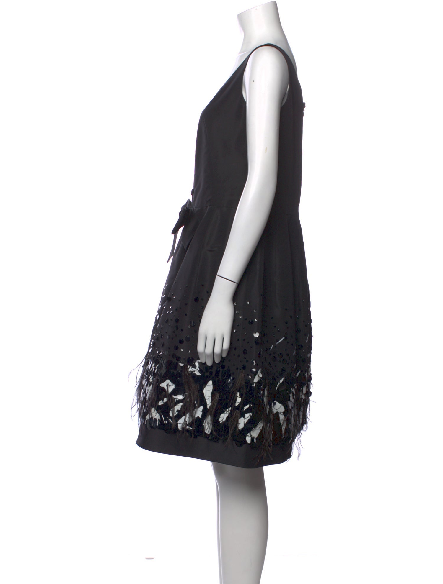 oscar de la renta little black dress Silk Mini - Dresses, Clothing - OSC283085 For Love & Lemons Floral Dress The openwork floral motif Backless Spaghetti Strap Casual Wedding dresses COLOR:BLACK MULTI