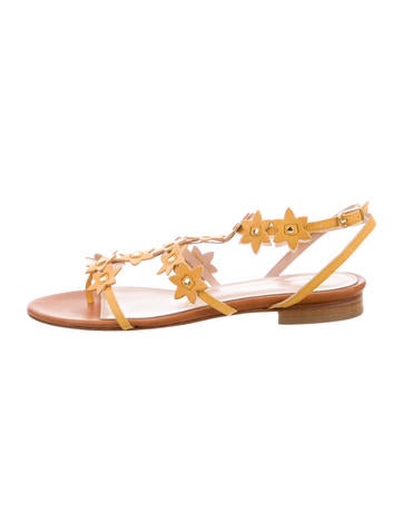 Oscar de la Renta Leather Jenisa Sandals w/ Tags