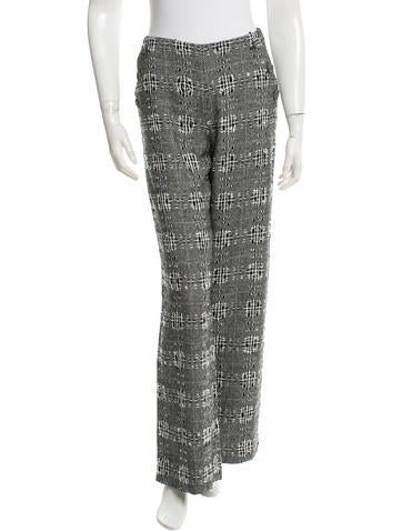 Oscar de la Renta Patterned High-Rise Pants