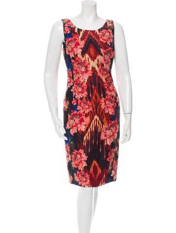Oscar de la Renta Printed Midi Dress
