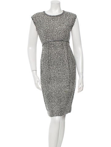 Oscar de la Renta Silk-Blend Sleeveless Dress