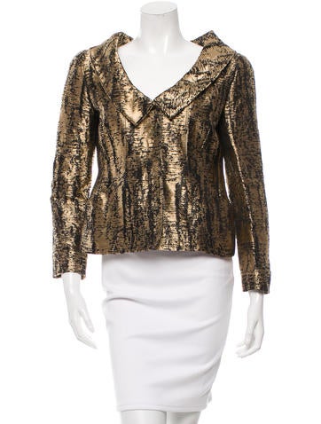 Oscar de la Renta Metallic Jacket