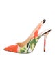 Oscar de la Renta Laura Floral Slingback Pumps