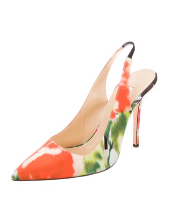 Oscar de la Renta Laura Floral Slingback Pumps