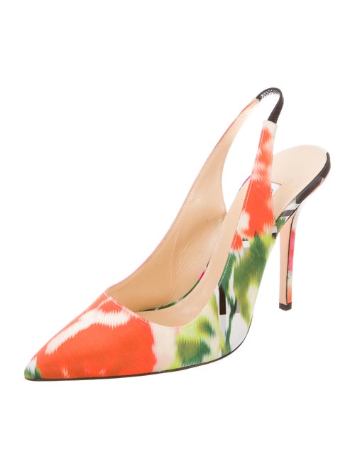 Oscar de la Renta Laura Floral Slingback Pumps