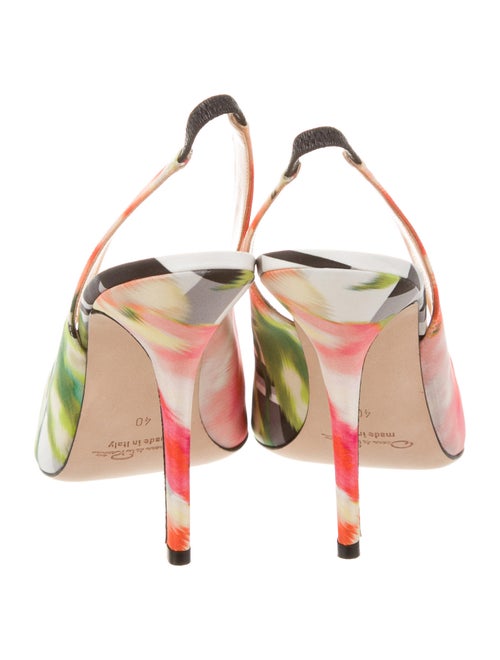 Oscar de la Renta Laura Floral Slingback Pumps