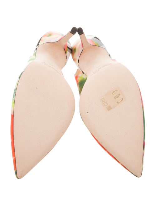 Oscar de la Renta Laura Floral Slingback Pumps