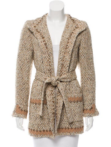 Oscar de la Renta Tweed Belted Blazer