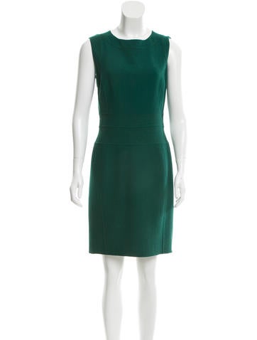 Oscar de la Renta Wool Cutout Dress