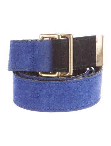 Oscar de la Renta Suede Skinny Belt
