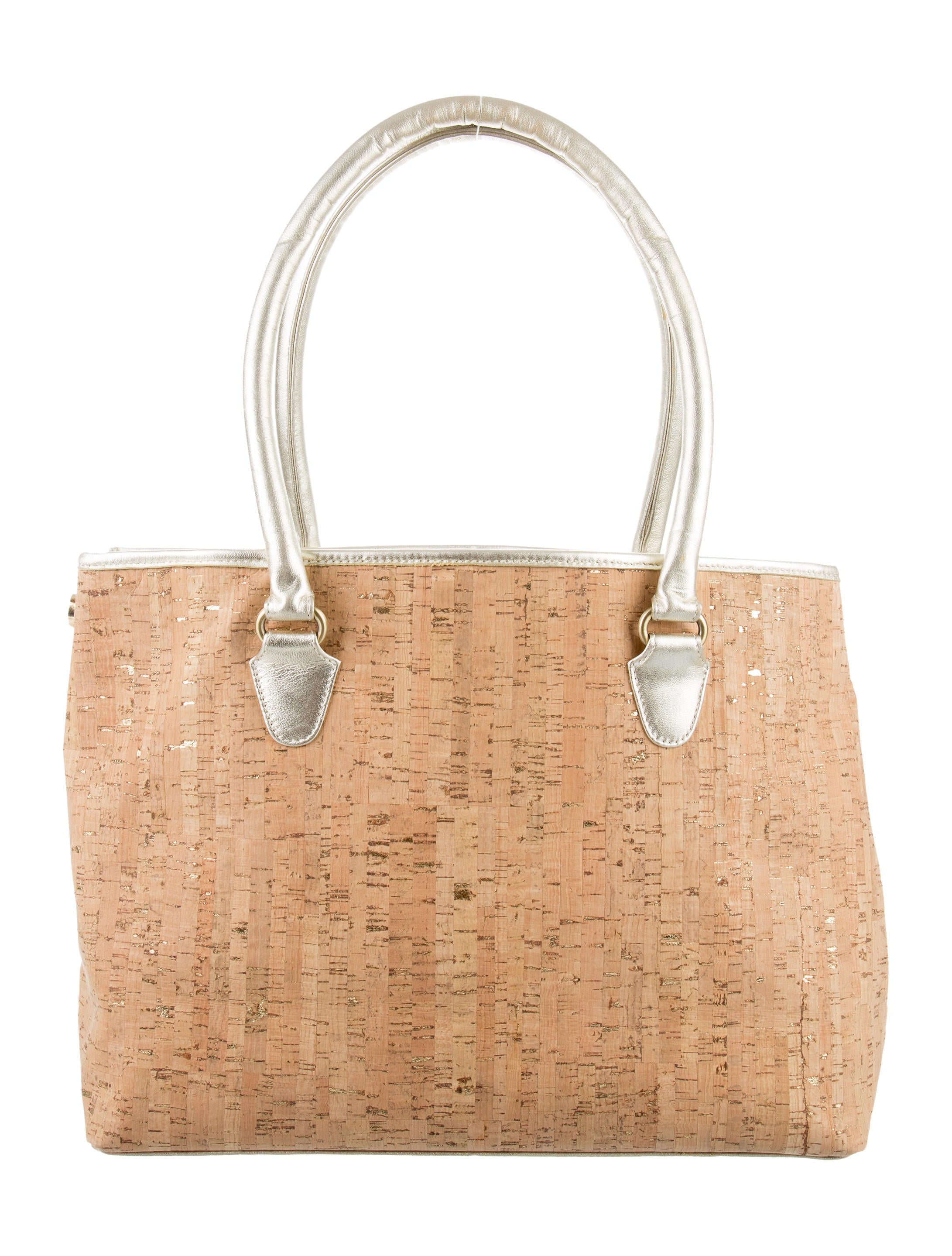 Oscar de la Renta LeatherTrimmed Cork Bag Handbags OSC55108 The