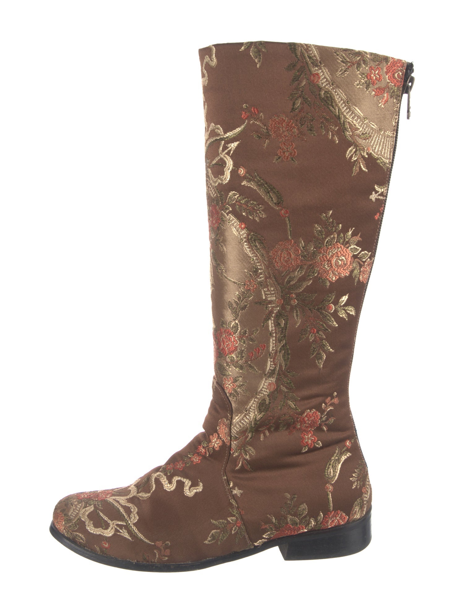 Ottoman Printed Embroidered Accent Riding Boots