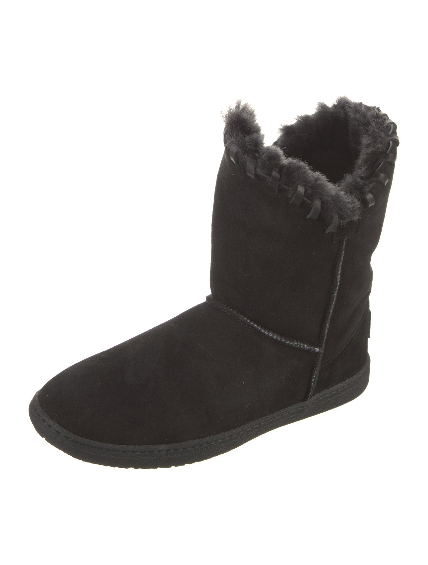 Thora - Mid-Calf Boots in Printed Synthetic Suede Elegant
