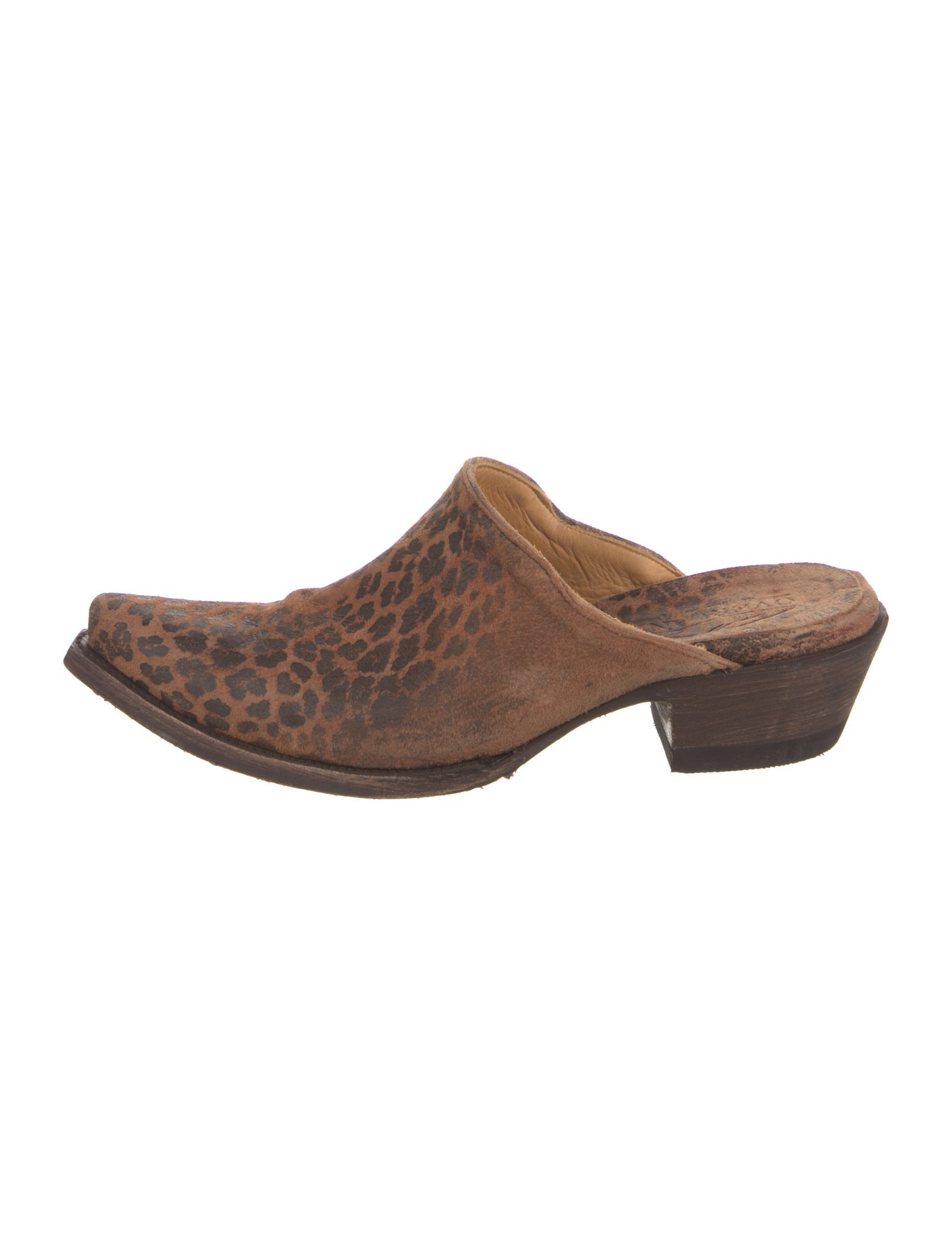 Overland Suede Animal Print Mules