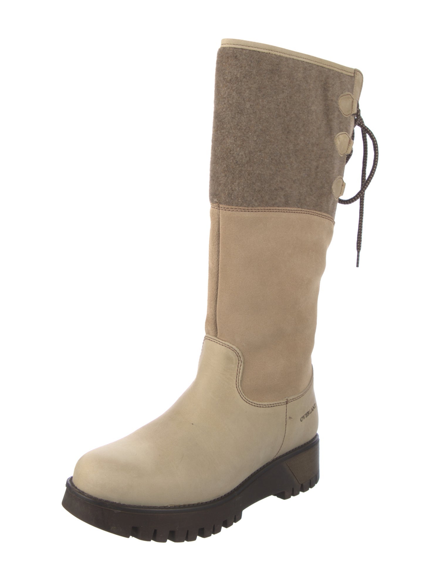 Overland Leather Colorblock Pattern Rain Boots