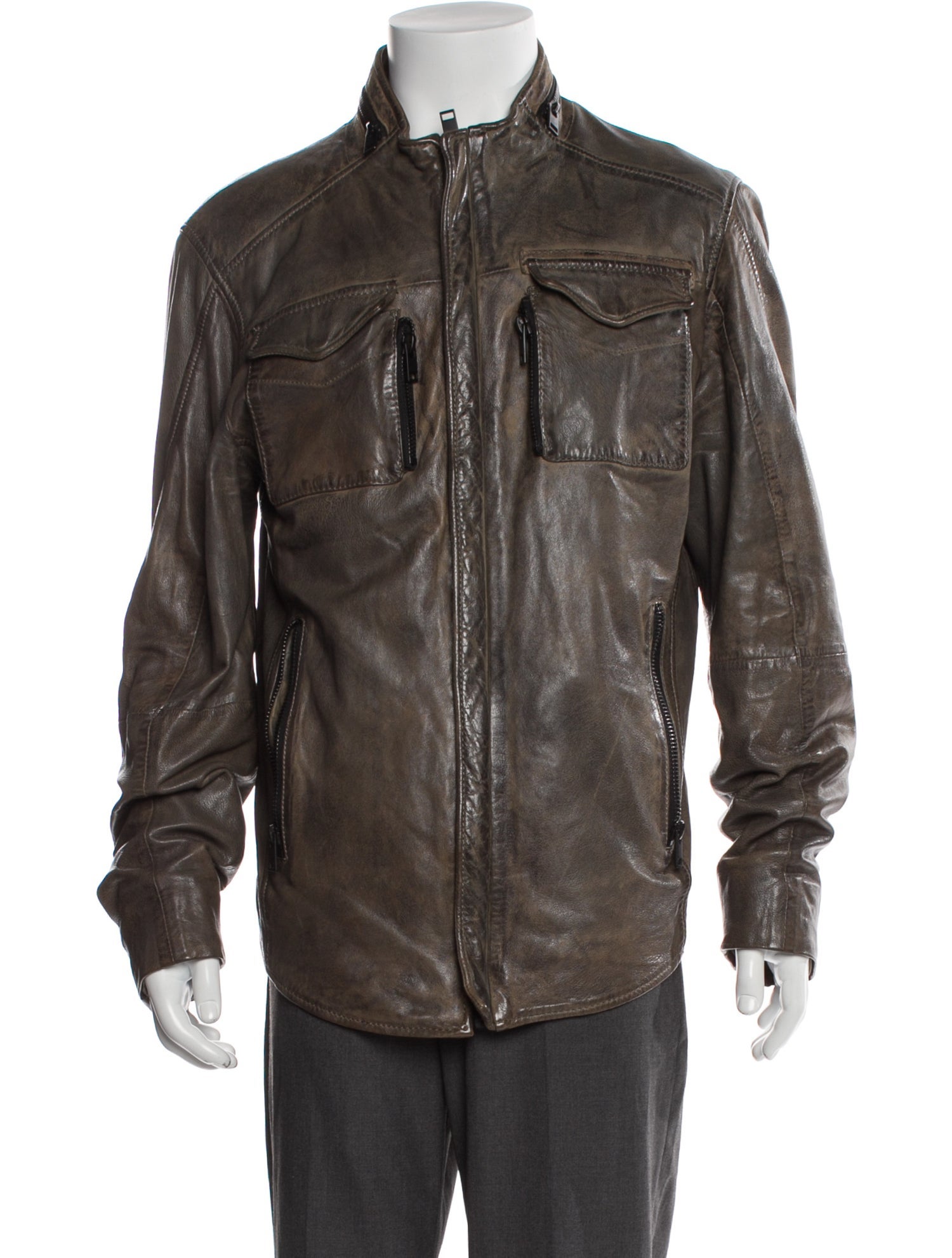 Overland Lamb Leather Utility Jacket