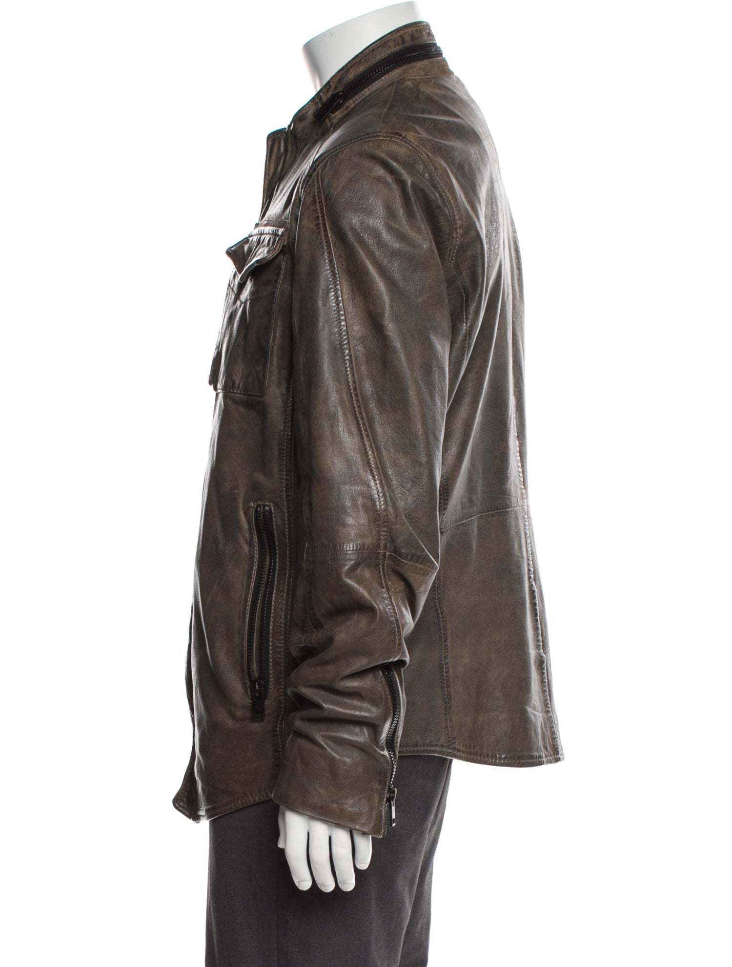 Overland Lamb Leather Utility Jacket