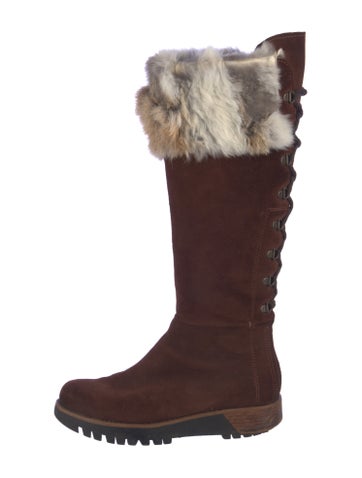 Overland Boots Suede Fur Trim 9