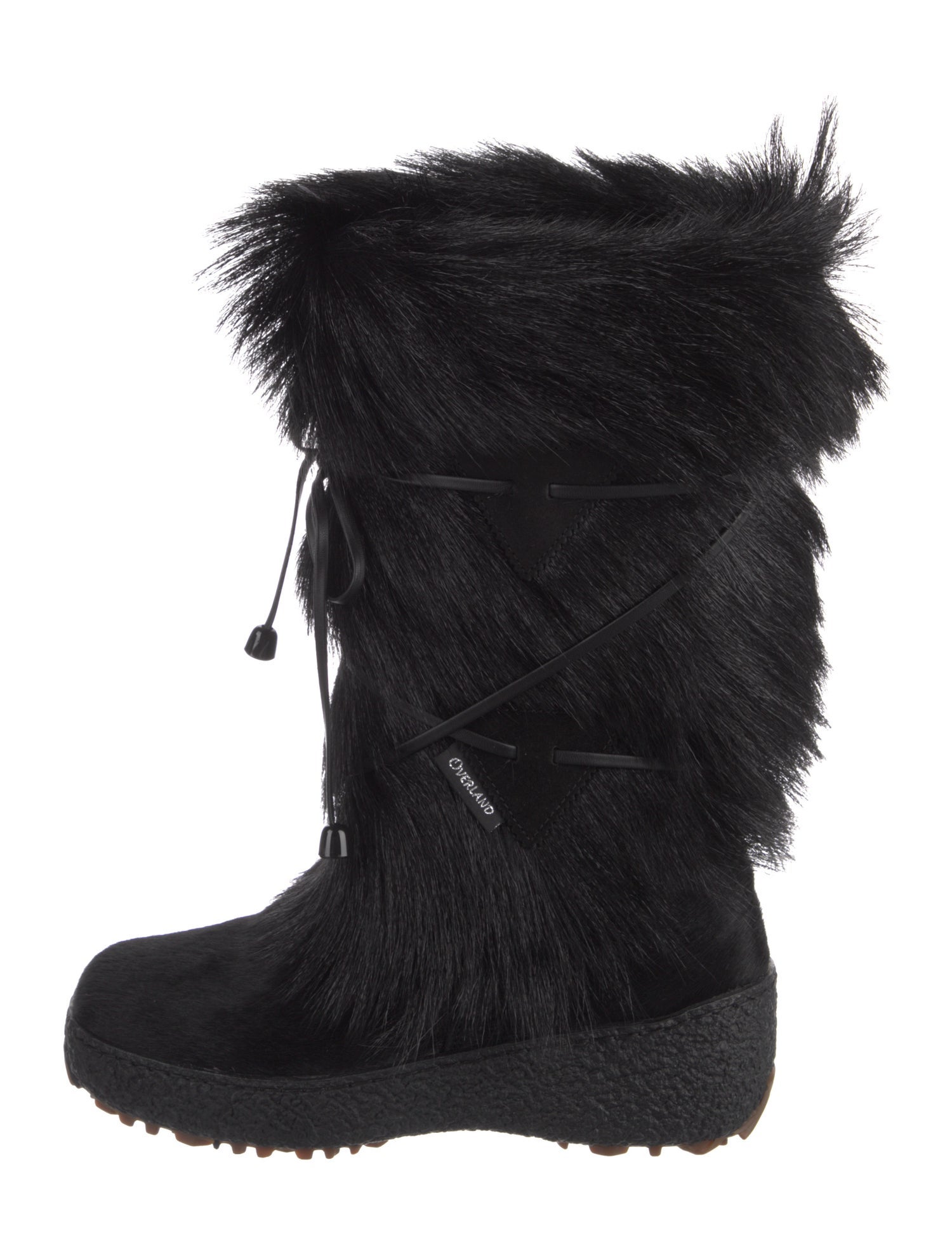 Overland Fur Fur Trim Lace-Up Boots