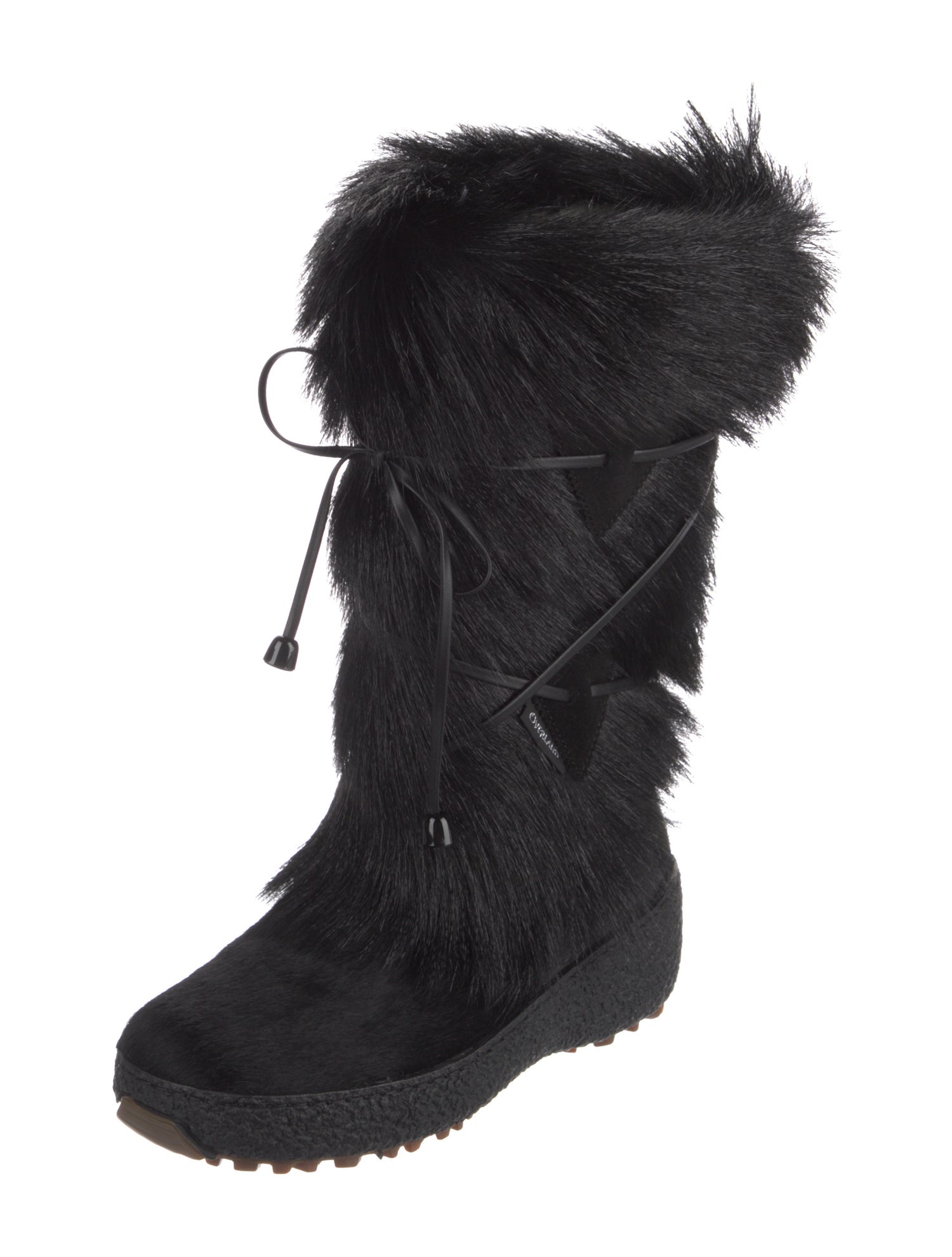 Overland Fur Fur Trim Lace-Up Boots