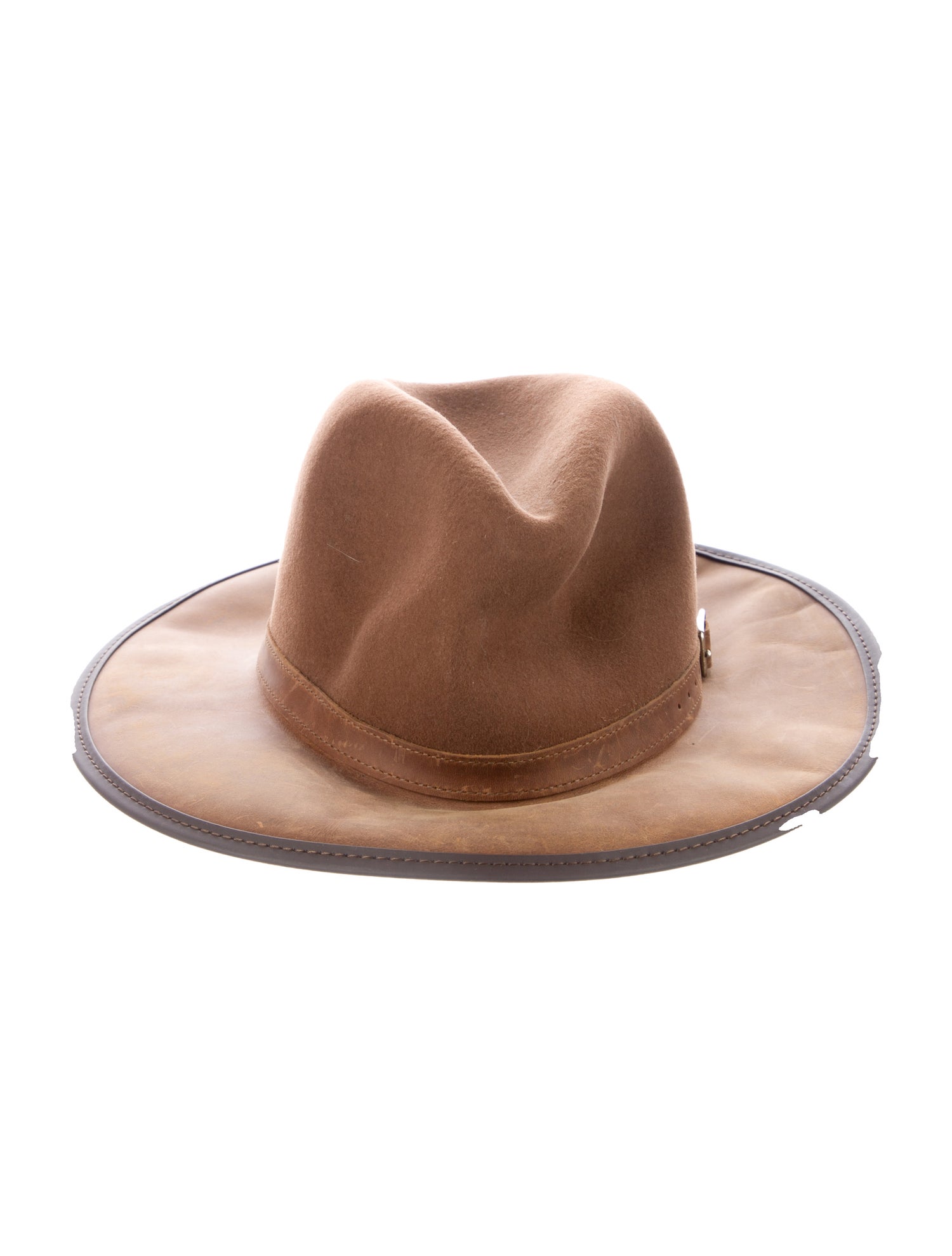 Overland Wool and Leather Trim Embellished Fedora