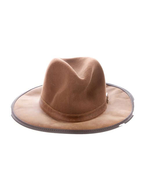 Overland Wool and Leather Trim Embellished Fedora