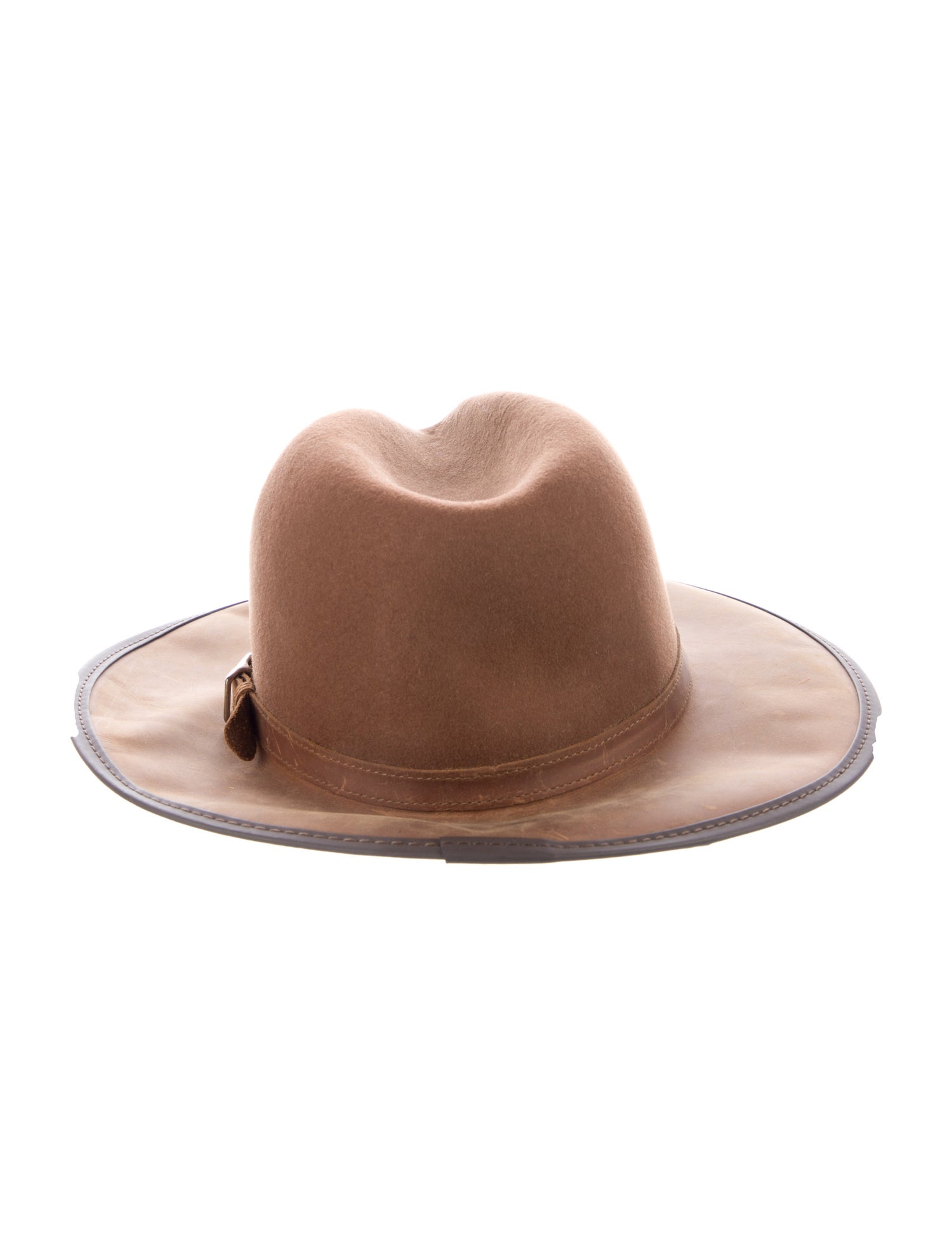 Overland Wool and Leather Trim Embellished Fedora