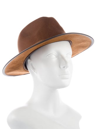 Overland Wool and Leather Trim Embellished Fedora