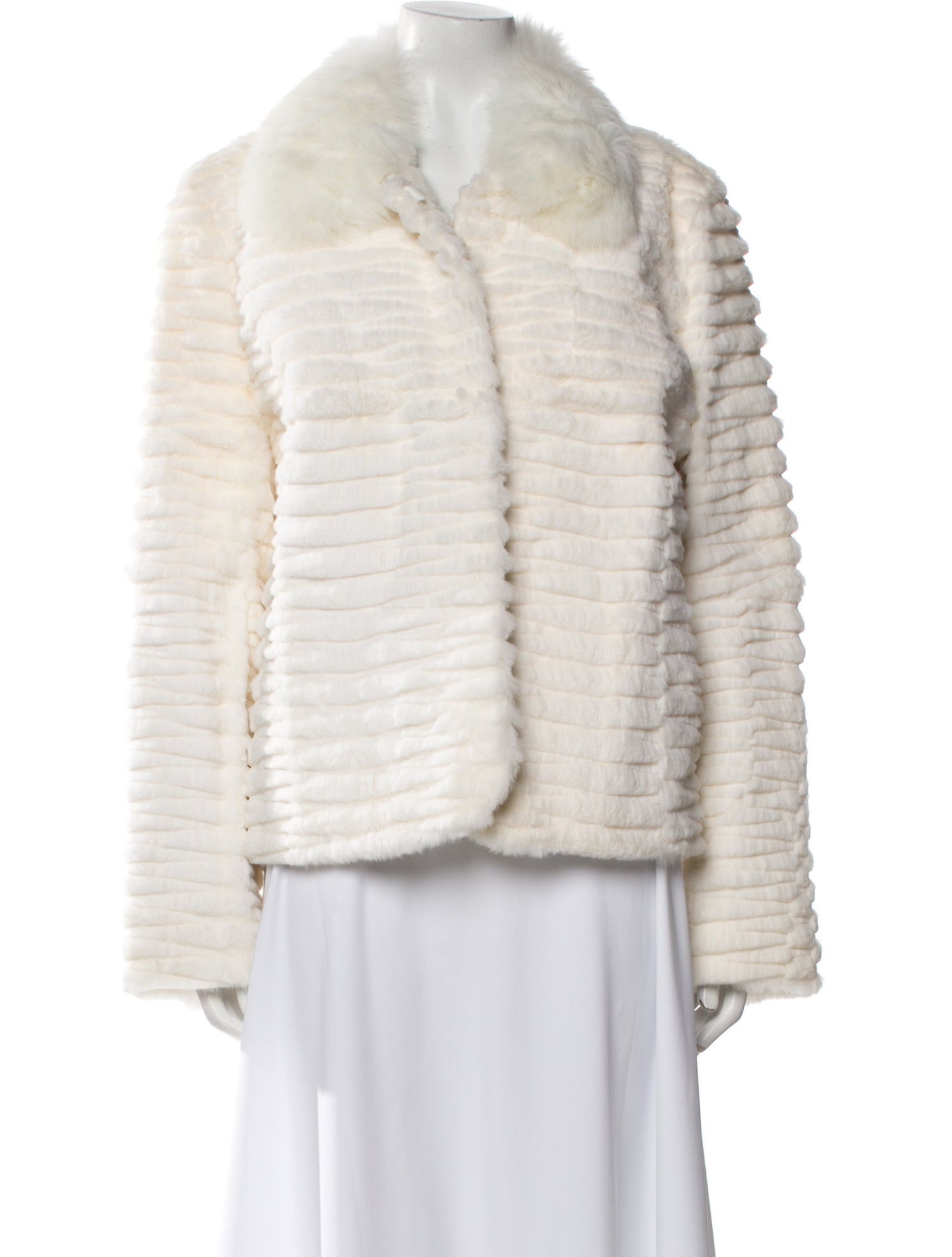 Overland Striped Fur Jacket