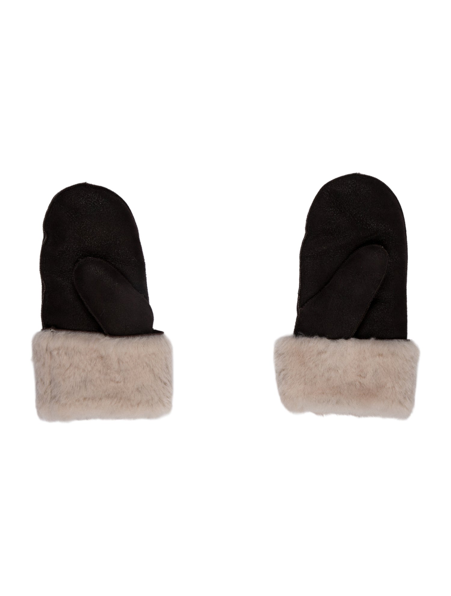 Overland Leather Fur Trim Mittens