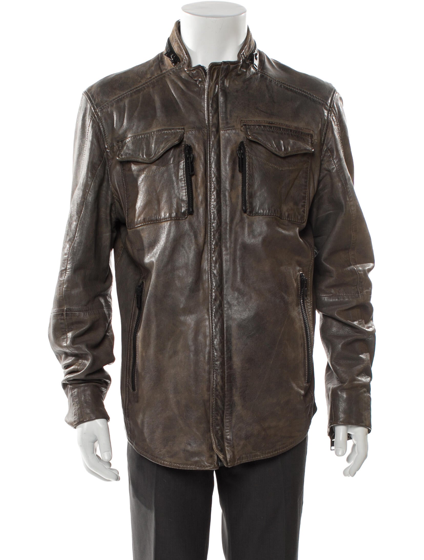 Overland Lamb Leather Utility Jacket