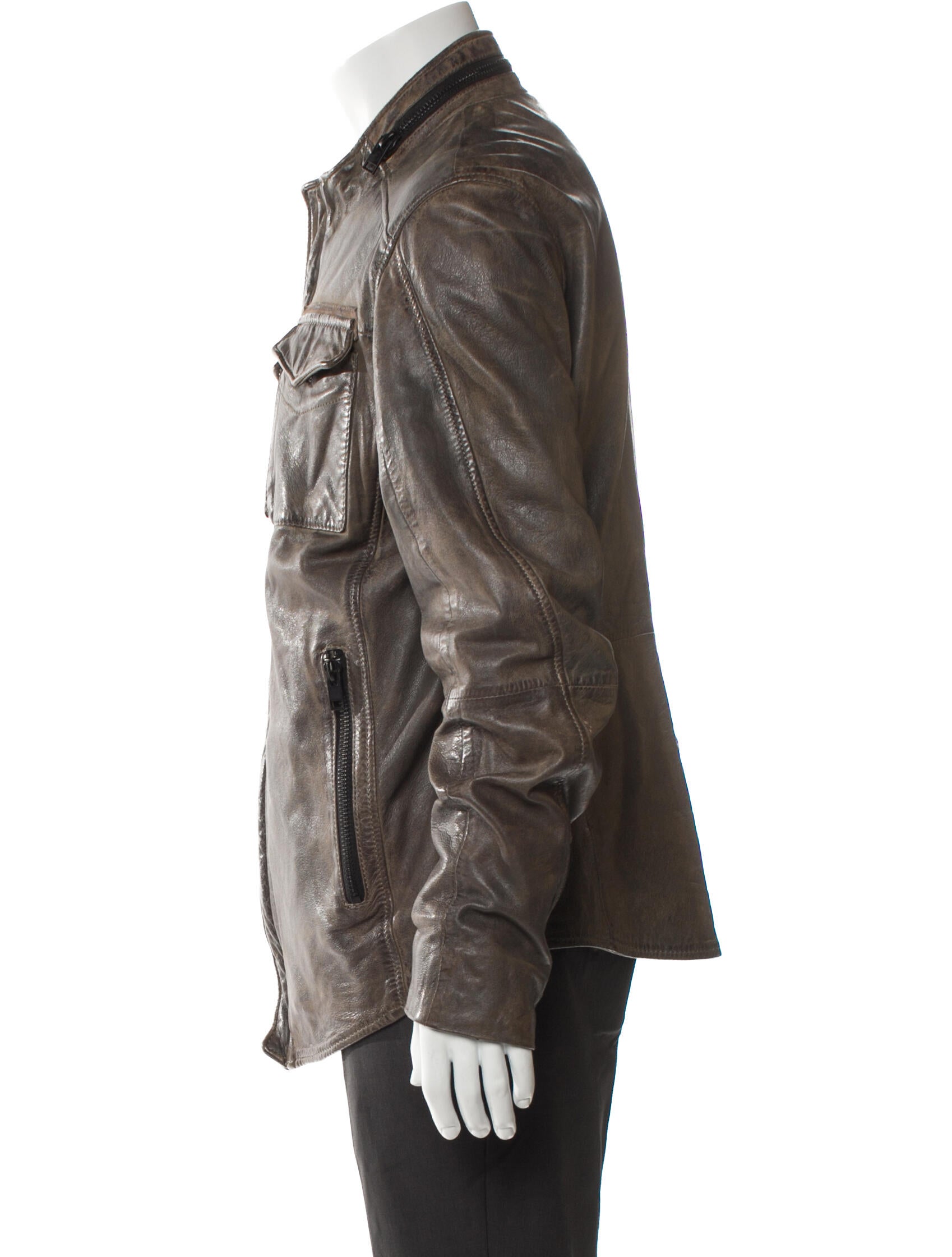 Overland Lamb Leather Utility Jacket