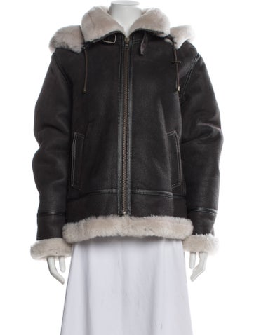 Pre-owned Overland Eel Skin Parka In Gray