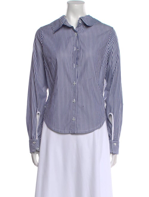 Ovelia Transtoto Striped Long Sleeve Button-Up Top