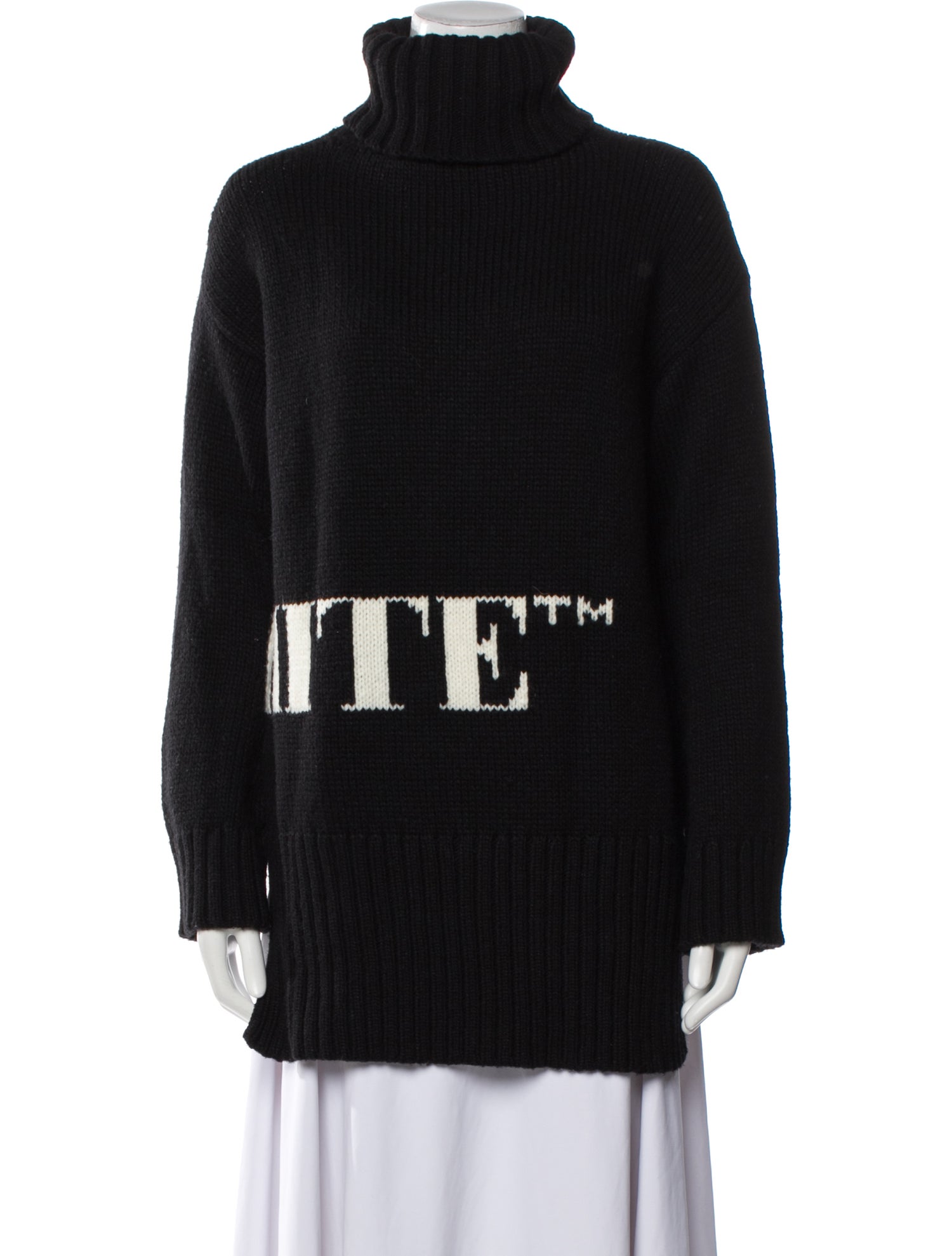 Off-White Wool Graphic Print Sweater